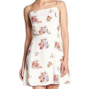 Socialite white and floral mini dress